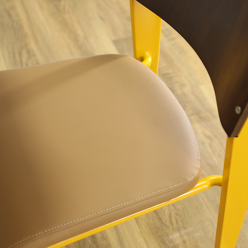 leather seat upholstered dining chair modern